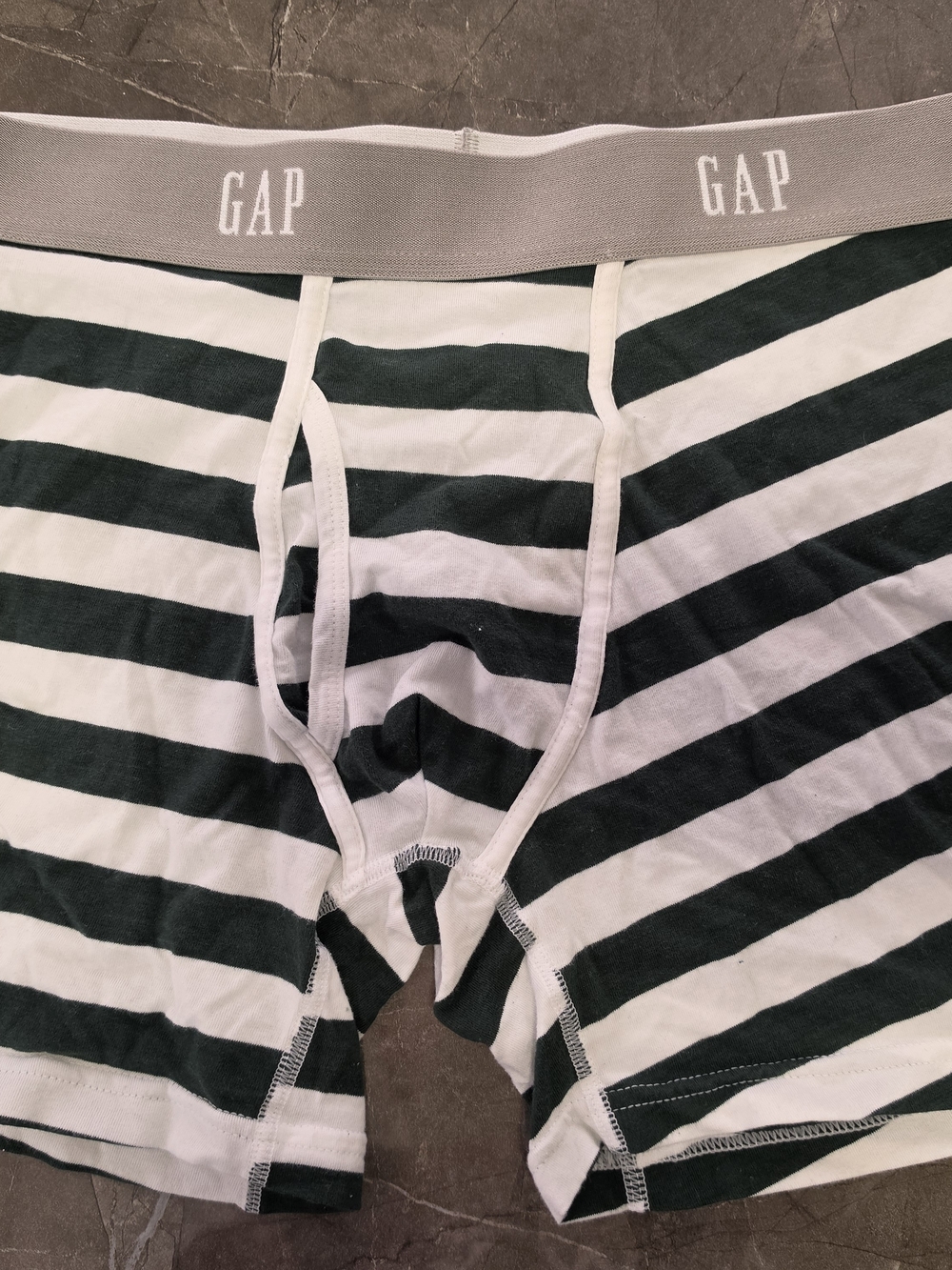 GAP Men’s Black & White Horizontal Stripe Boxer Briefs